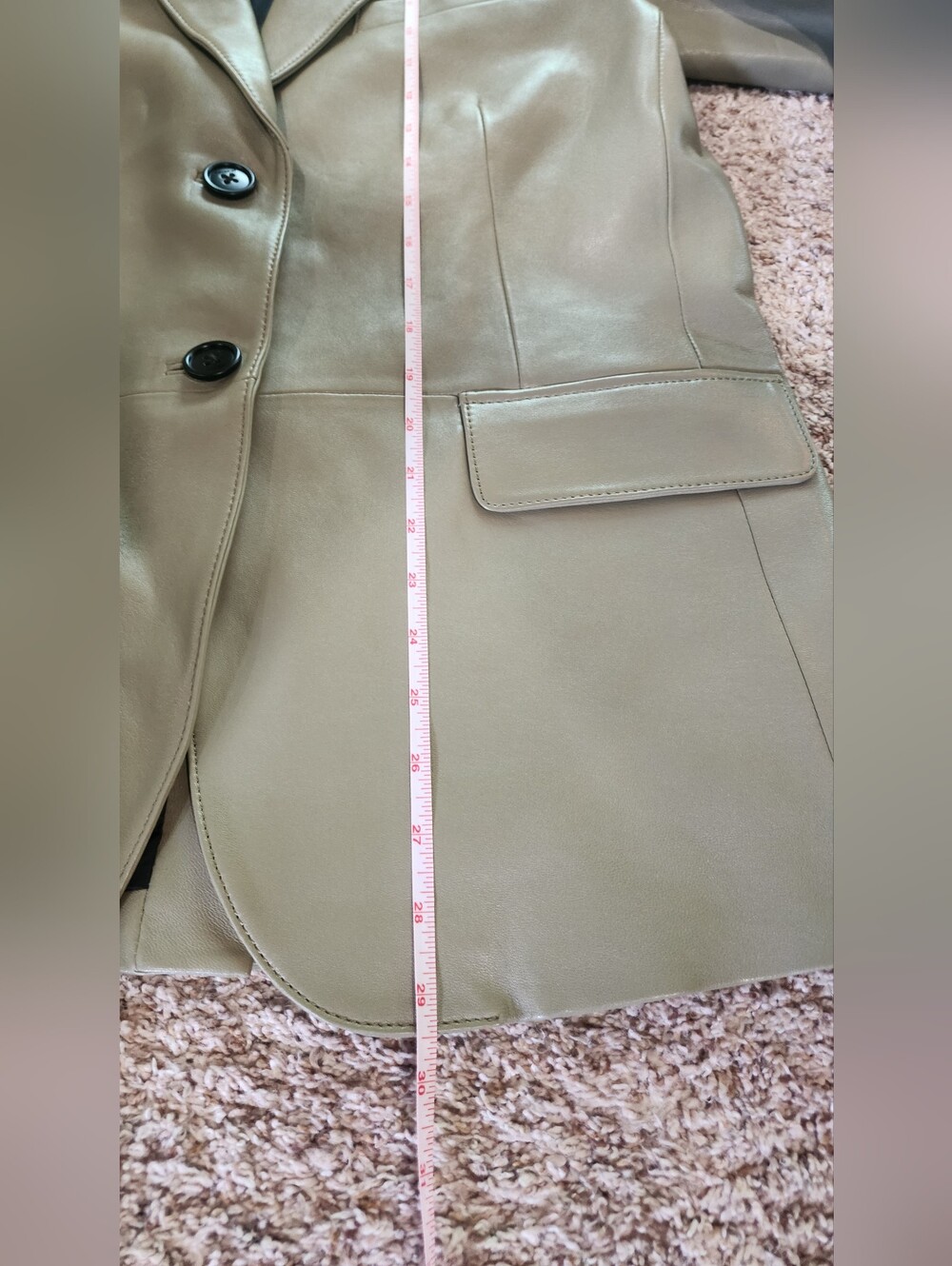 Coach Green Lambskin Leather Blazer Oversized Jacket Small New With Tags CQ220 - Picture 15 of 15
